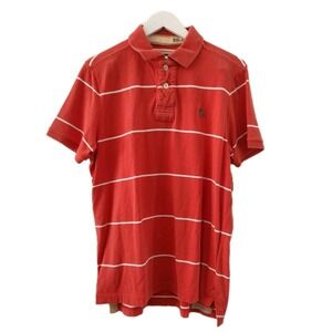 ⚓ RARE VINTAGE Ruehl No. 925 Striped Polo - XL - Red & White Bulldog Y2K Preppy